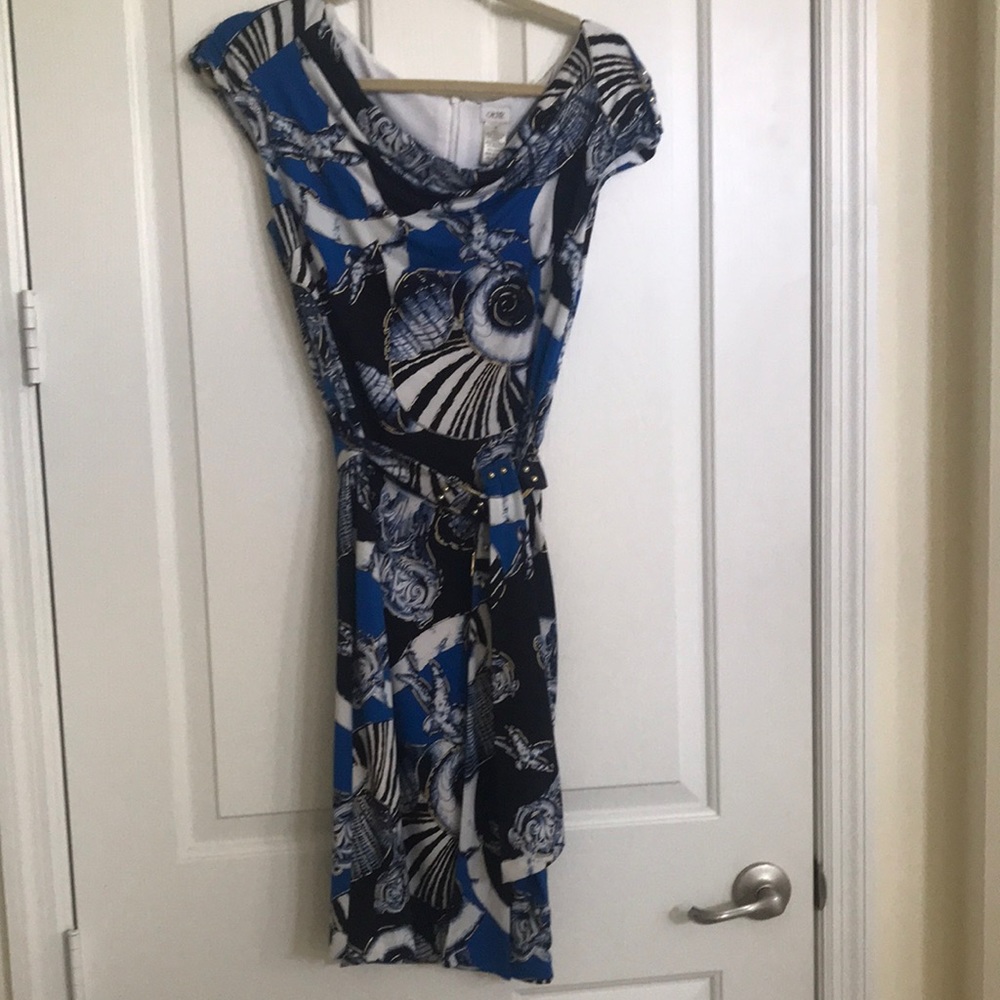 Vintage Cache Nautical stretchy dress sz M